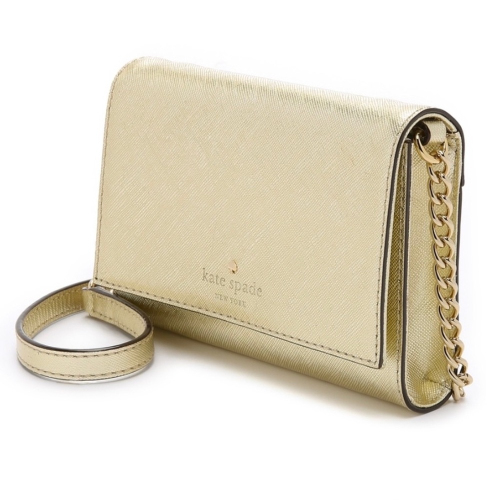 Kate Spade Metallic Gold Crossbody Bag